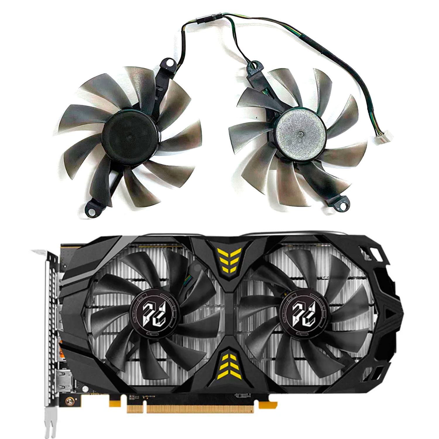 Yeni GPU fanı 4PIN 85MM 75MM R - Rx 580 8Gb 2048Sp Gpu incelemesi ve fiyatı